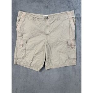True Nation Shorts Mens 48 Tan Khaki Cargo Pockets Baggy Relaxed Outdoor Hiking